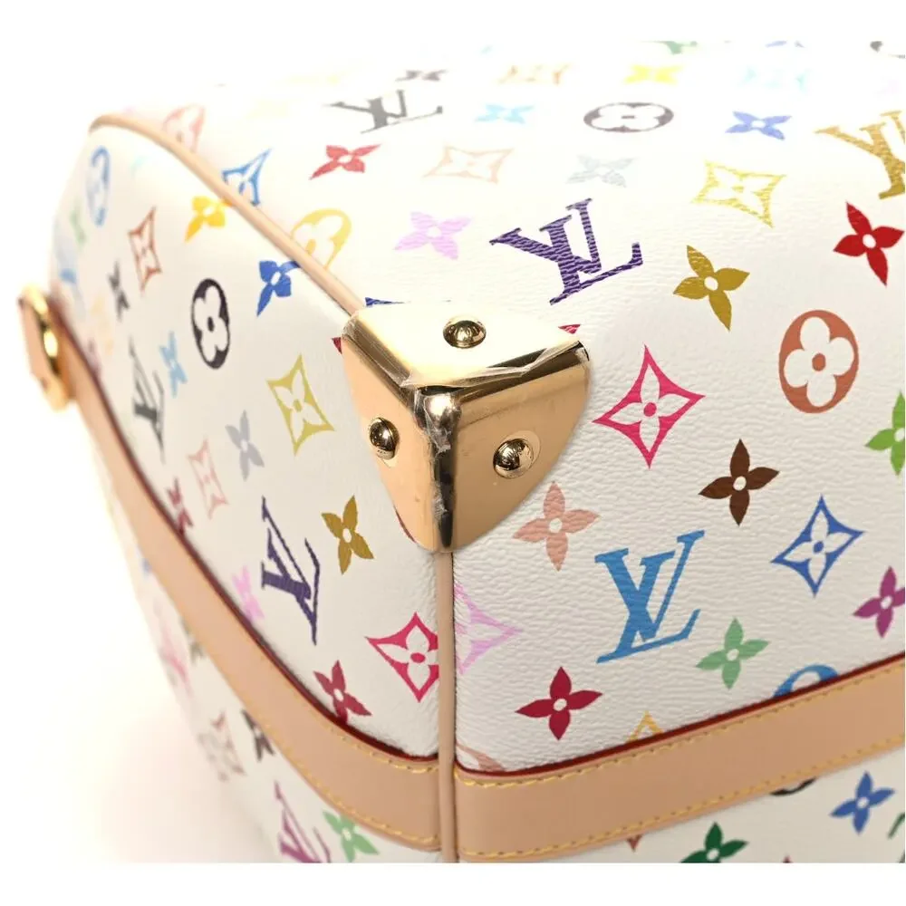 Louis Vuitton Multicolor Keepall Murakami LV X TM Monogram Bandouliere 45 White